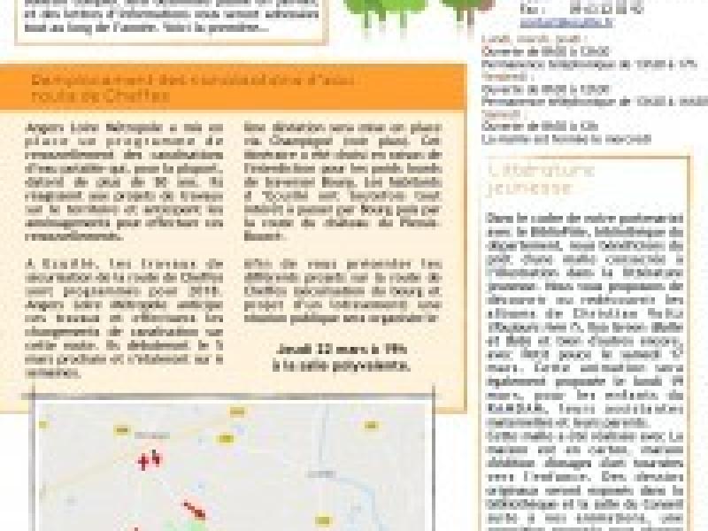 Lettre d&#039;informations municipales mars 2018