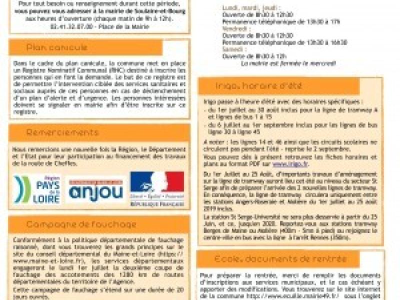 Newsletter - juillet 2019