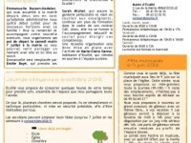 Lettre d&#039;informations municipales juin 2018