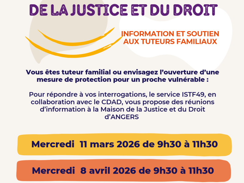 réunion d’information à la Maison de la Justice et du Droit d’ANGERS